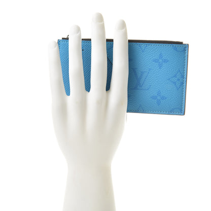 Louis Vuitton Taigarama Coin Card Holder Blue Lagoon 2 of 8