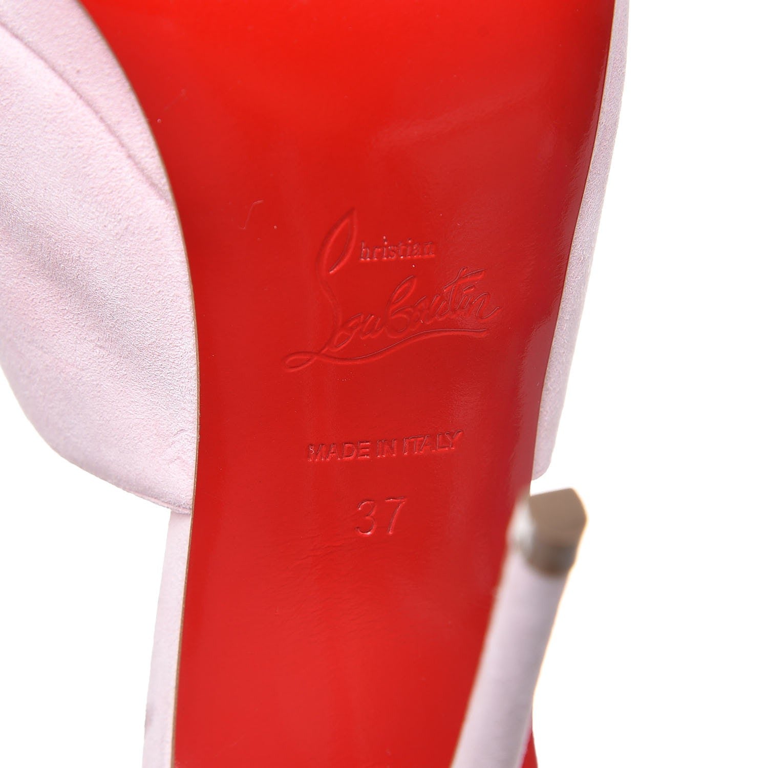 Christian Louboutin LOUBOUTIN Suede Submuline Fleur Paillette 120 Platform Slide Sandals 37 Pompadour 8 of 12