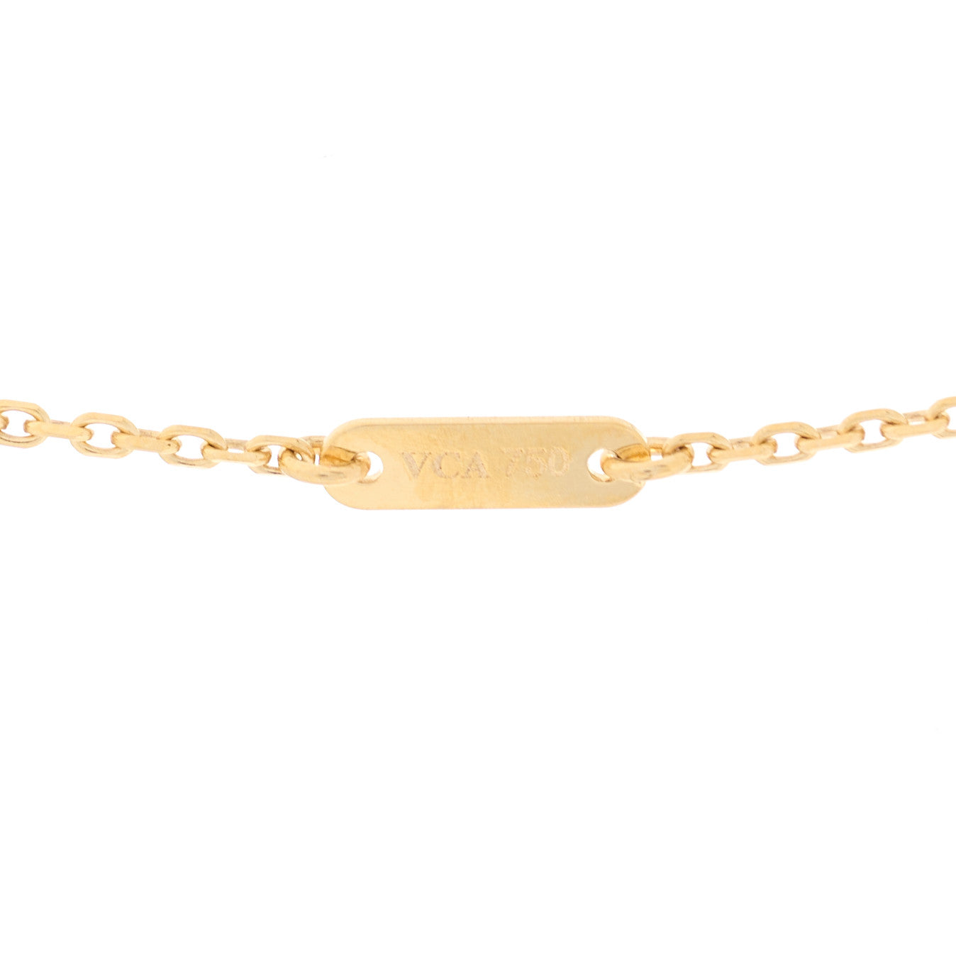 18K Yellow Gold Mother of Pearl Sweet Alhambra Pendant Necklace