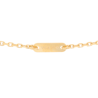 Van Cleef & Arpels 18K Yellow Gold Mother of Pearl Sweet Alhambra Pendant Necklace 4 of 4