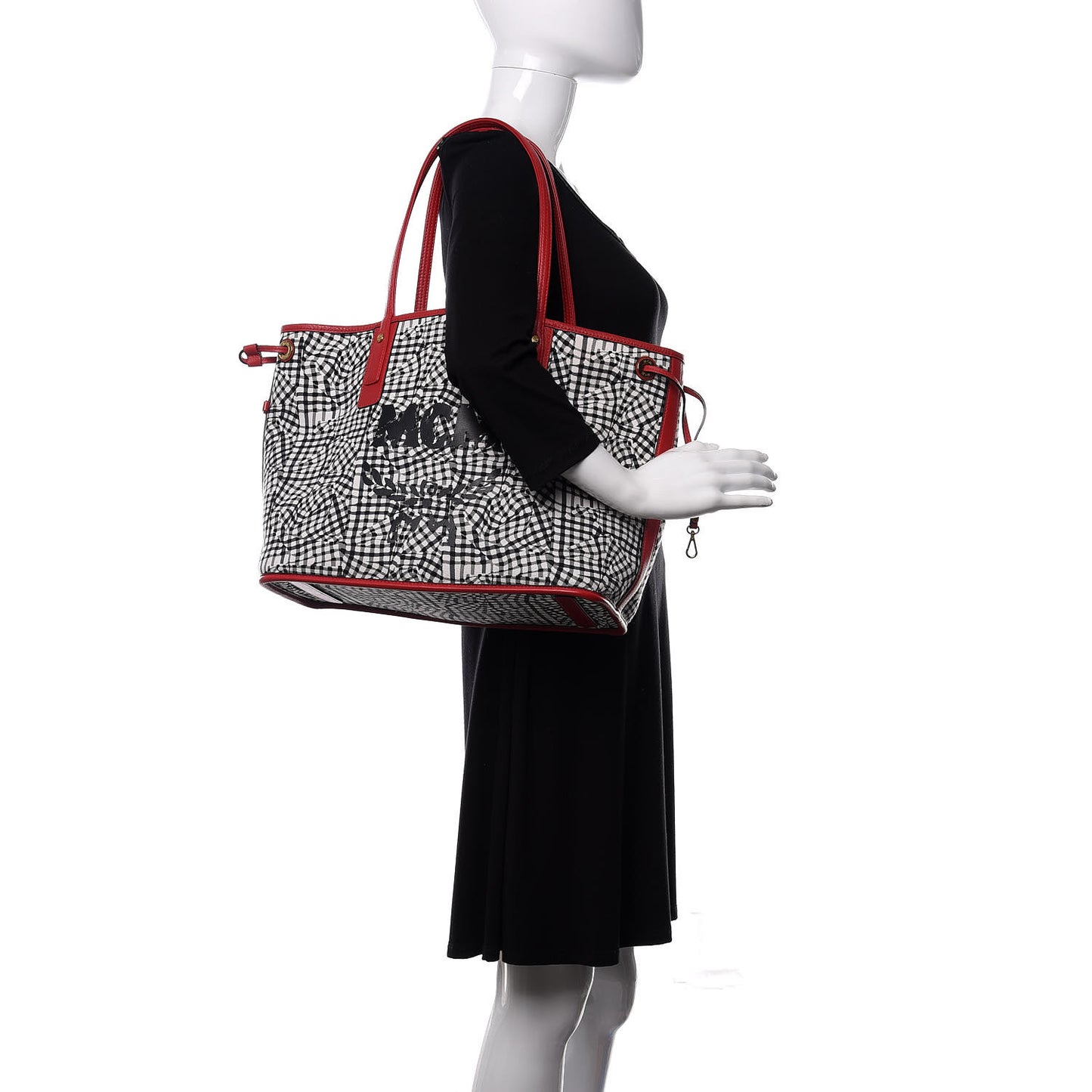Visetos Medium Liz Reversible Shopper Tote Ruby Red