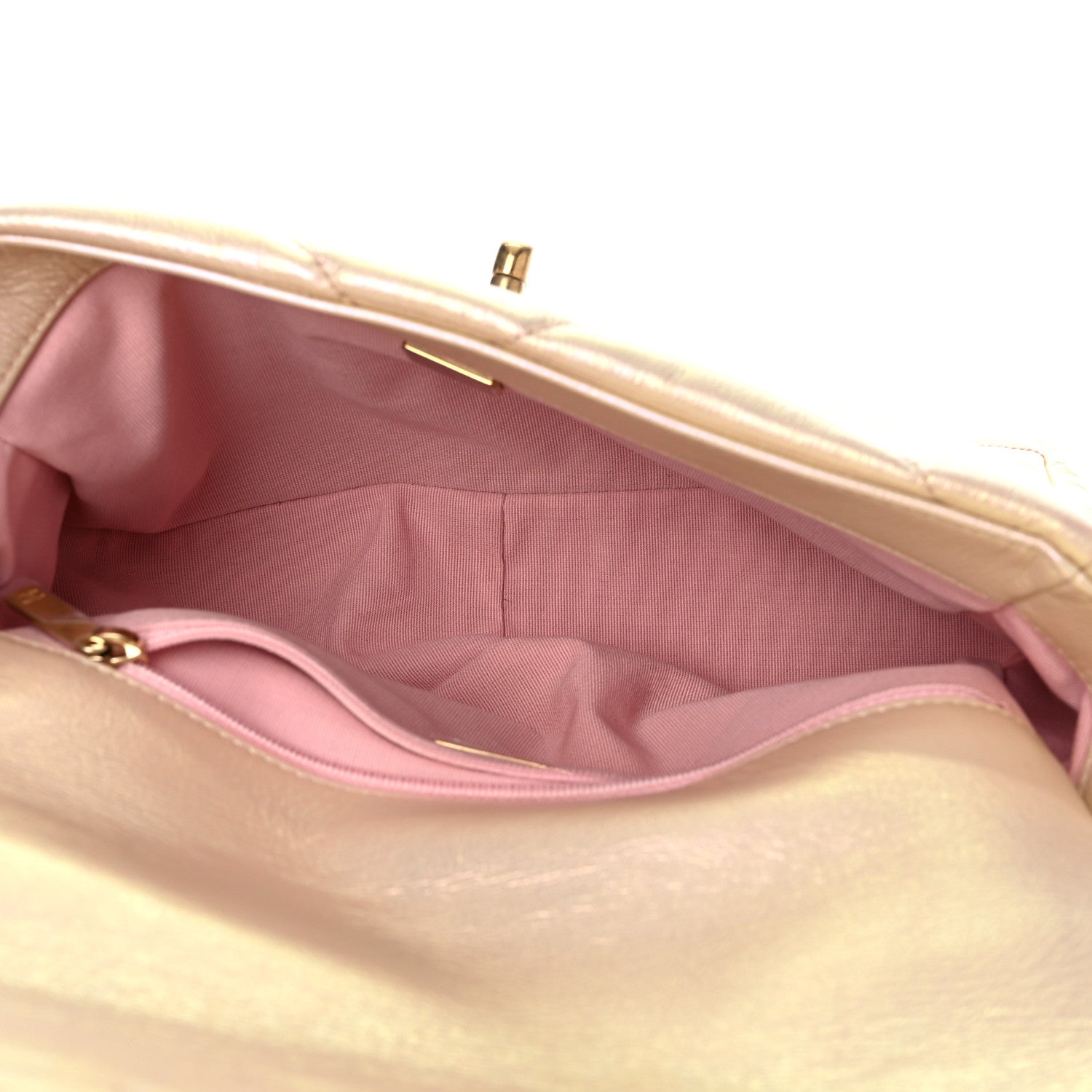 Chanel Iridescent Lambskin Quilted Medium Chanel 19 Flap Pink 5 of 10