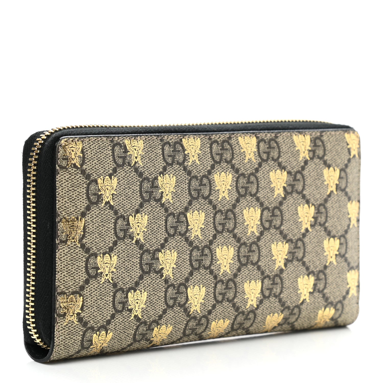Gucci GG Supreme Monogram Bees Zip Around Wallet 3 of 8