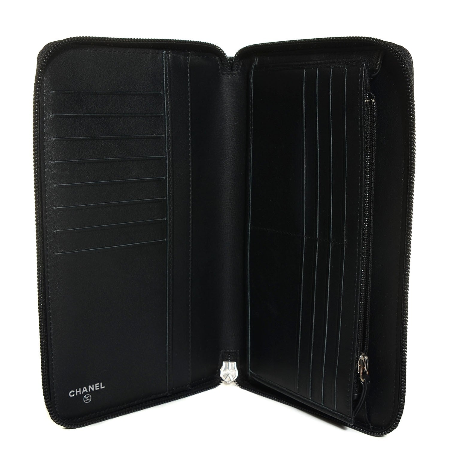 Chanel Caviar Large Timeless CC Zip Around Wallet Black 5 of 8