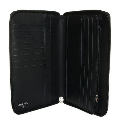 Chanel Caviar Large Timeless CC Zip Around Wallet Black 5 of 8