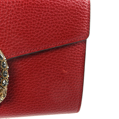 Gucci Calfskin Mini Dionysus Chain Wallet Hibiscus Red 10 of 11