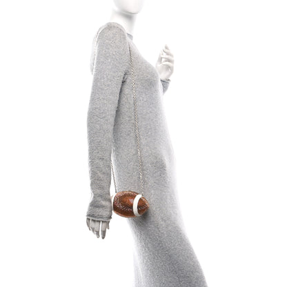 Judith Leiber Crystal Football Minaudiere Clutch Brown 2 of 10