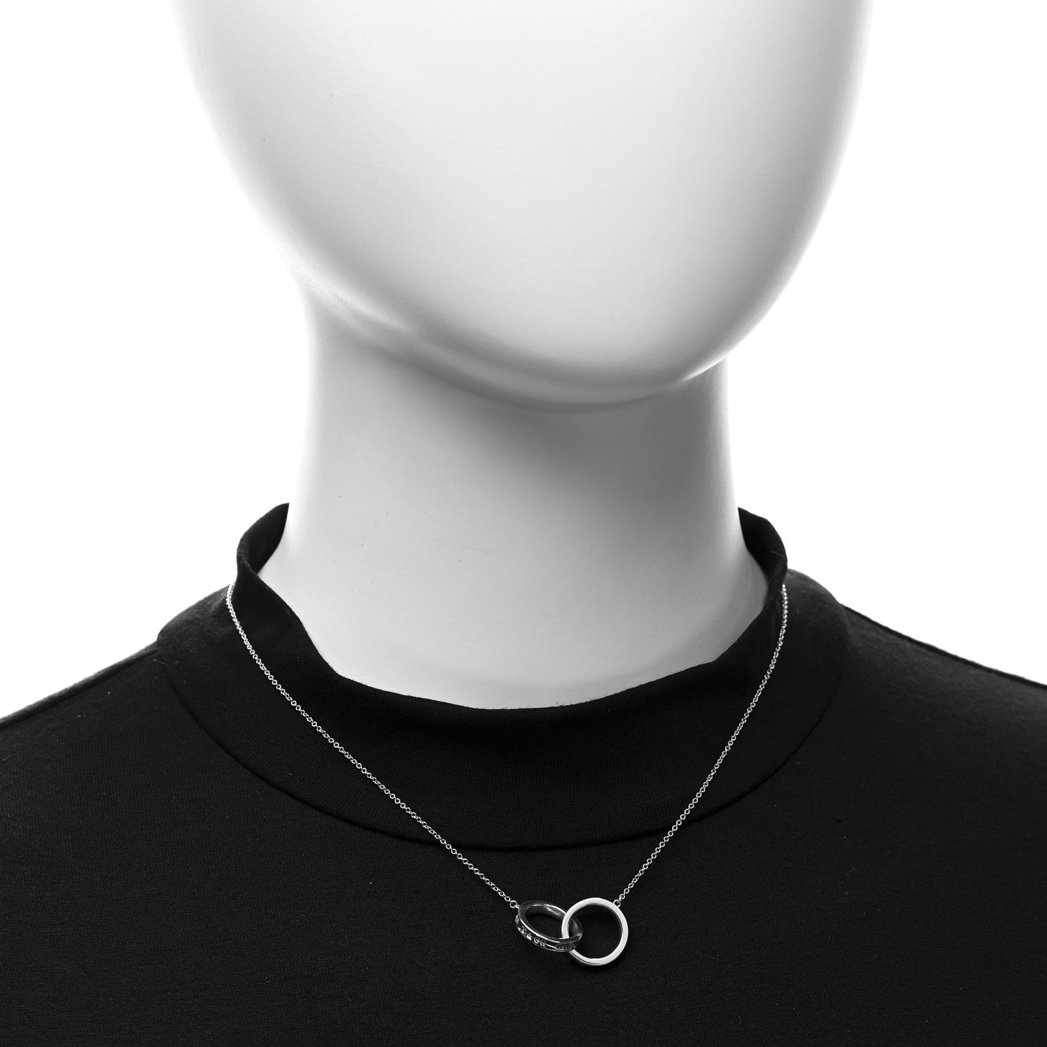 Tiffany Sterling Silver 1837 Interlocking Circles Pendant Necklace 2 of 5