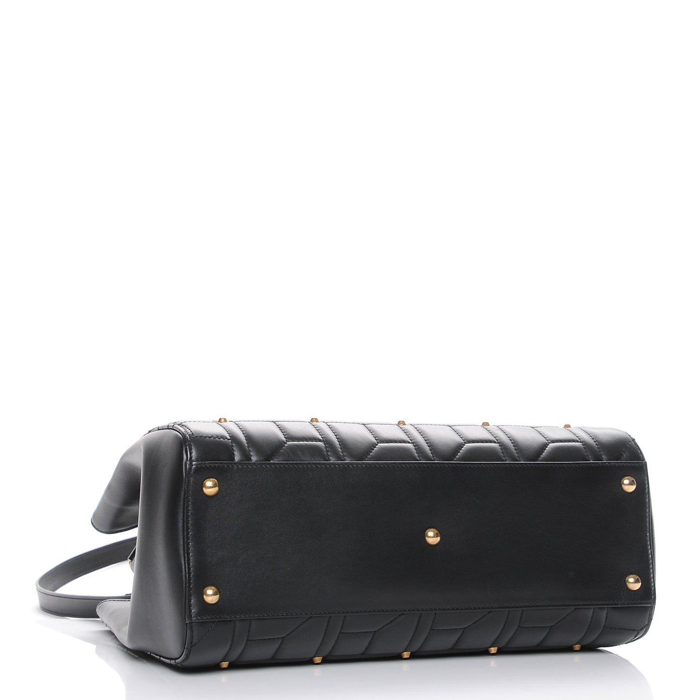 Calfskin Matelasse Studded Medium GG Marmont Tote Black