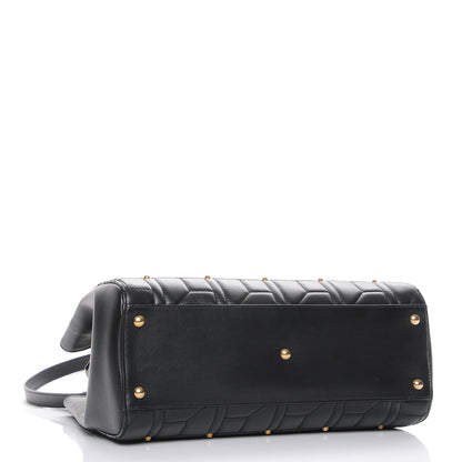 Gucci Calfskin Matelasse Studded Medium GG Marmont Tote Black 5 of 9