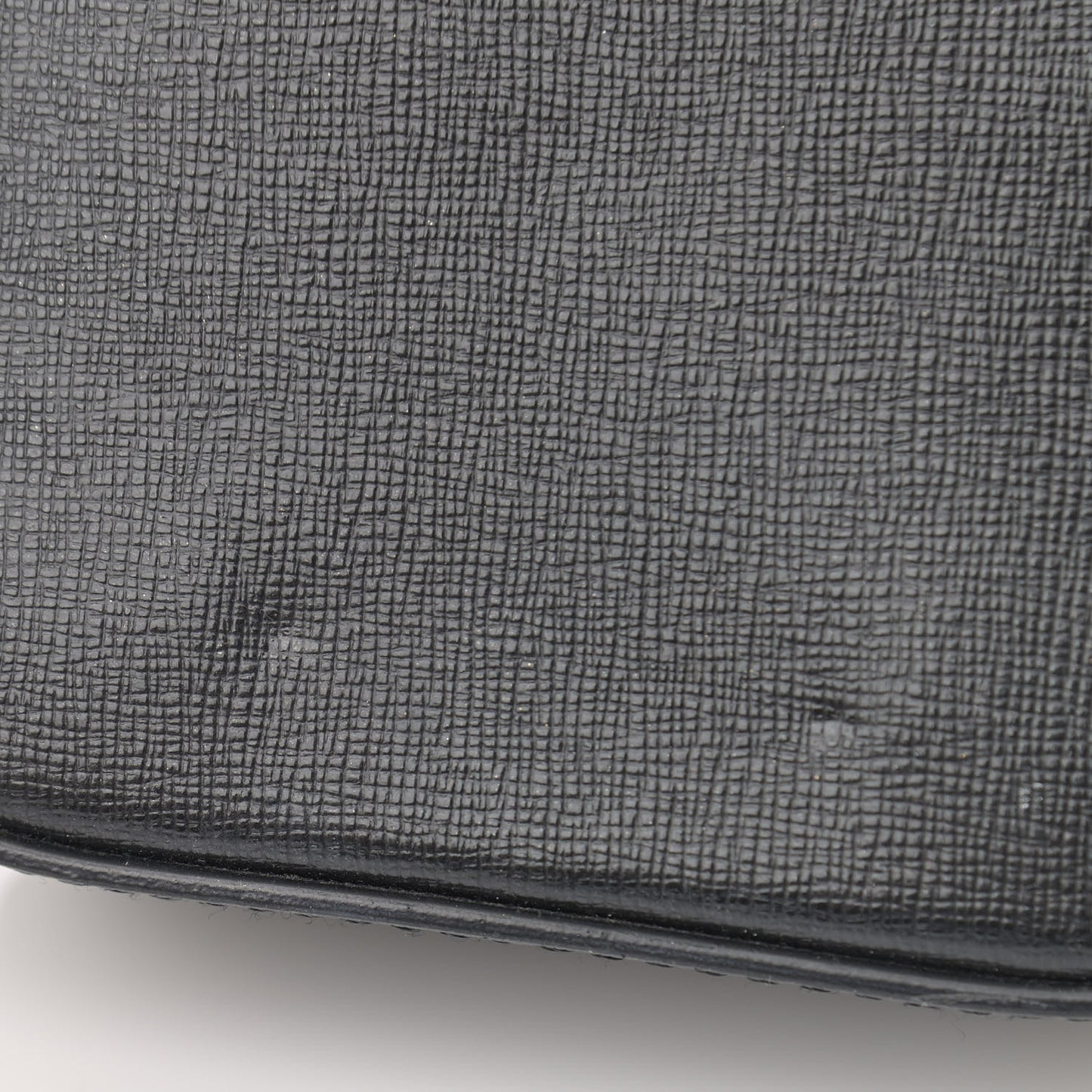 Saffiano Striped Baby Flap Black White