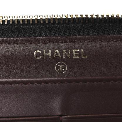 Chanel Caviar Quilted Large Gusset Zip Around Wallet Black 6 of 11