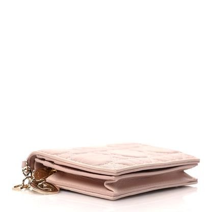 Christian Dior Lambskin Cannage Mini Lady Dior Wallet Aesthetic Beige 4 of 7