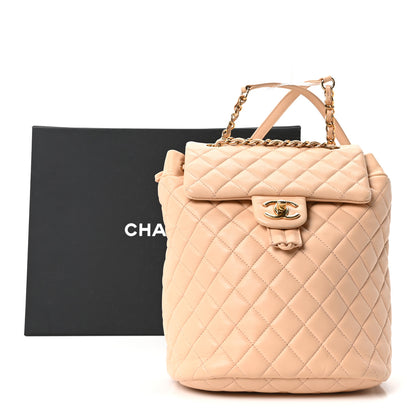 Chanel Calfskin Quilted Small Urban Spirit Backpack Beige 11 of 11