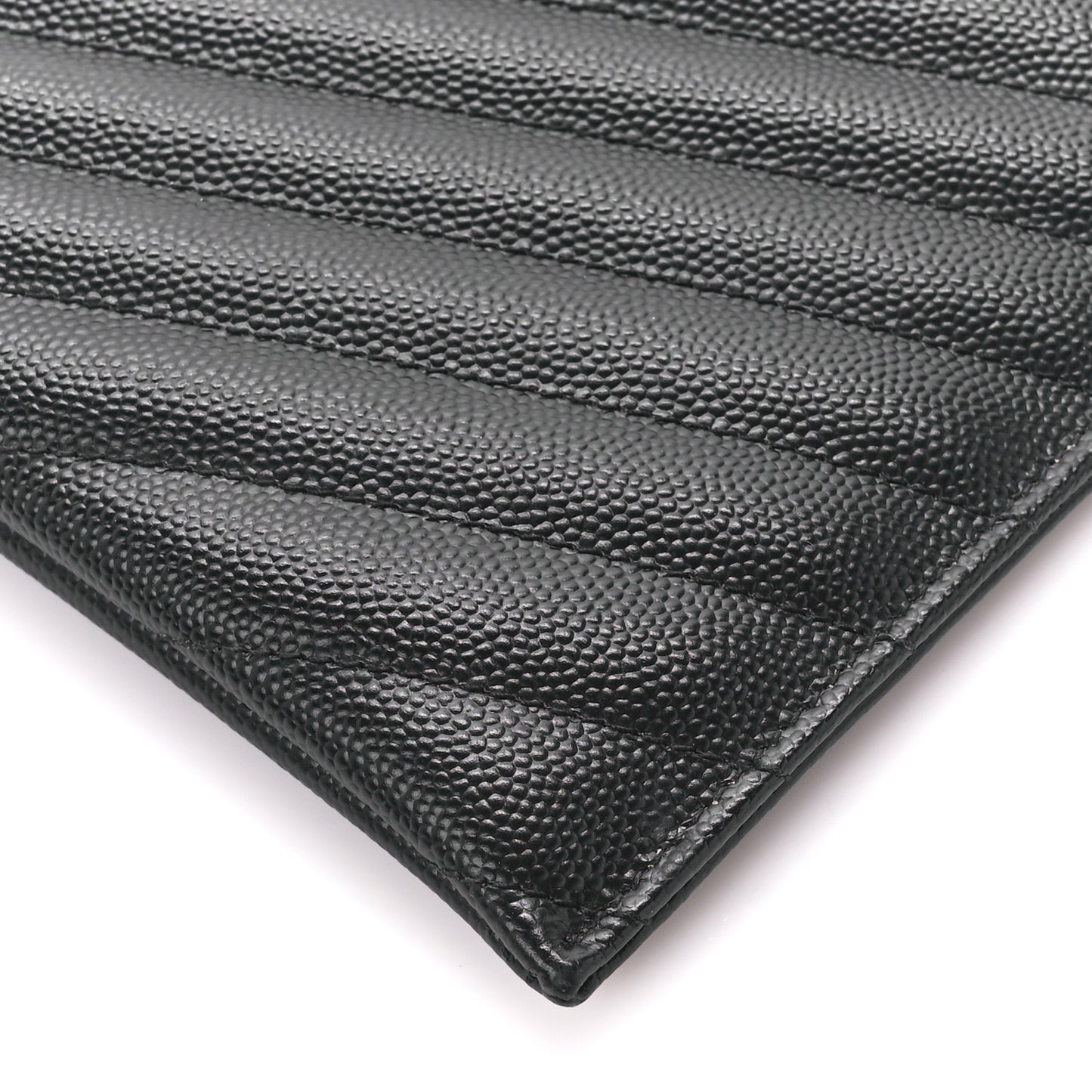Grain De Poudre Chevron Monogram Large Bill Pouch Black