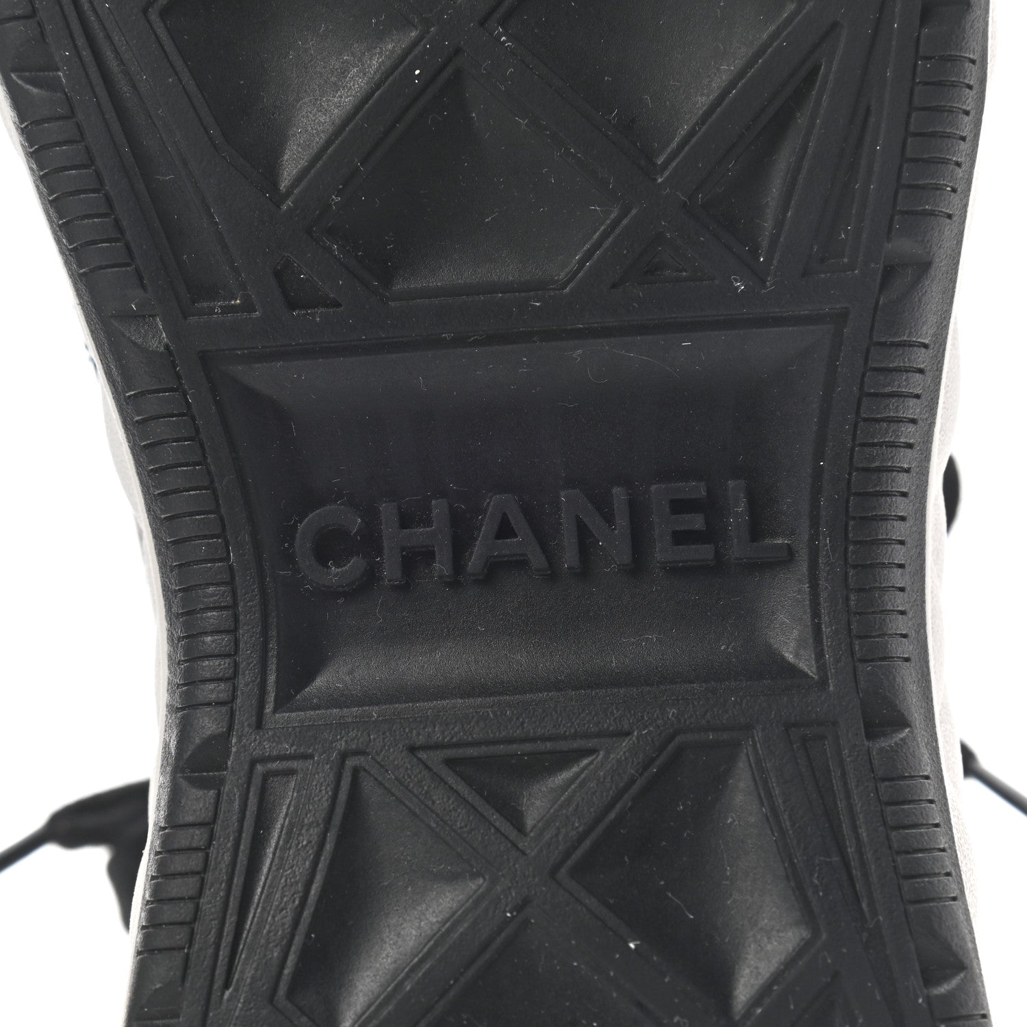 Chanel Suede Calfskin Mixed Fibers CC Sneakers 40 Navy 7 of 8