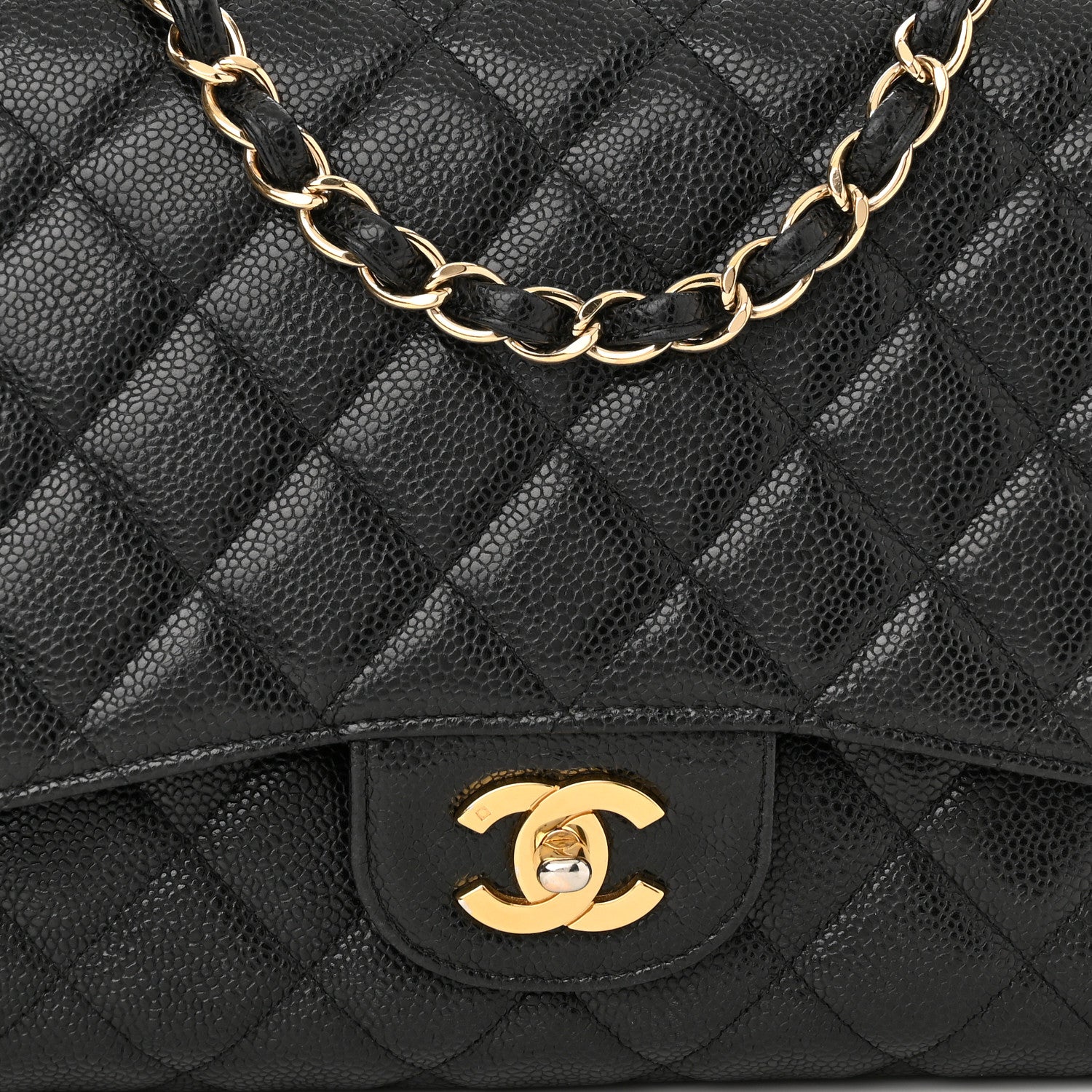 Chanel Caviar Quilted Jumbo Single Flap Black 8 of 11