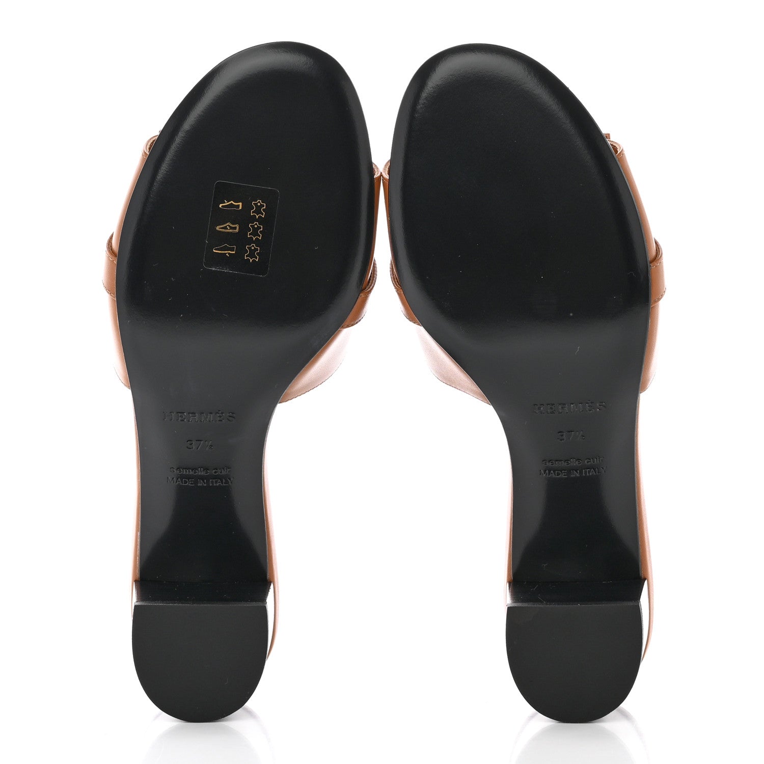 Hermes Calfskin Gigi 50 Sandals 37.5 Naturel 5 of 13