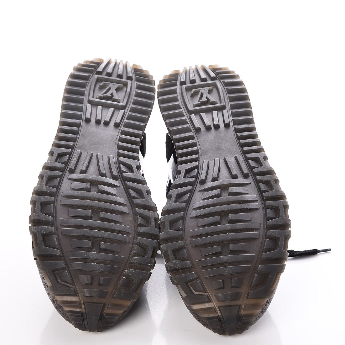 Suede Monogram Run Away Sneakers 39 Black
