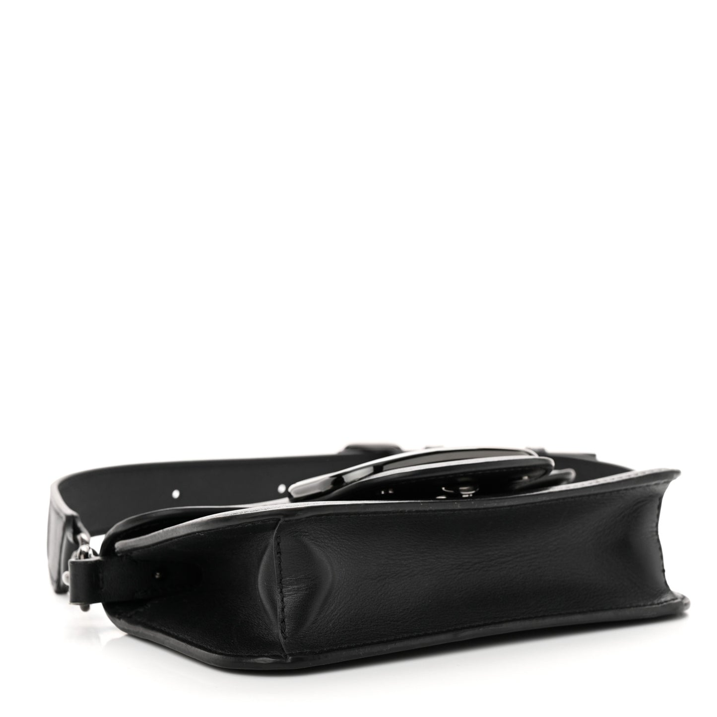 Calfskin Monochrome Vlogo Mini Loco Shoulder Bag Black