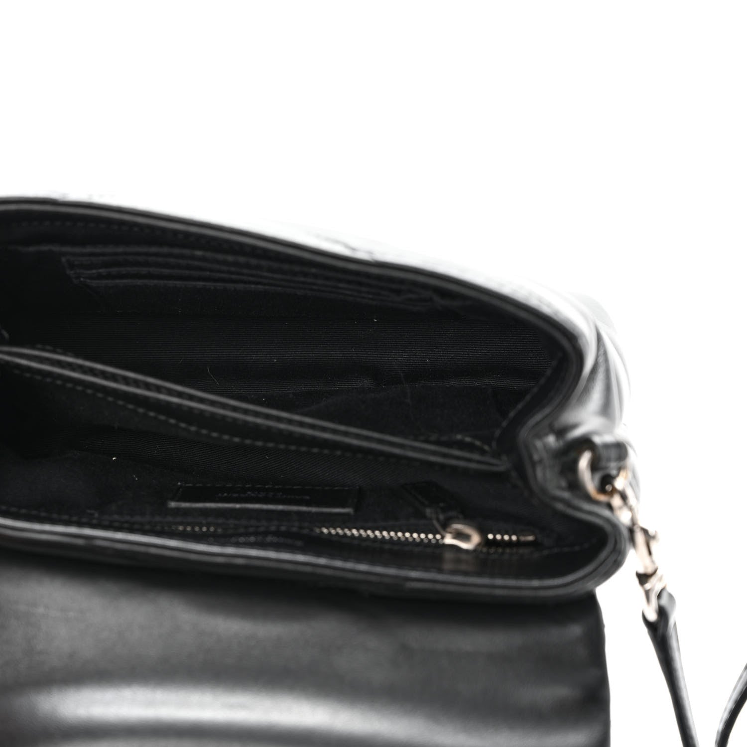 Saint Laurent Calfskin Y Quilted Monogram Toy Loulou Crossbody Bag Black 5 of 12