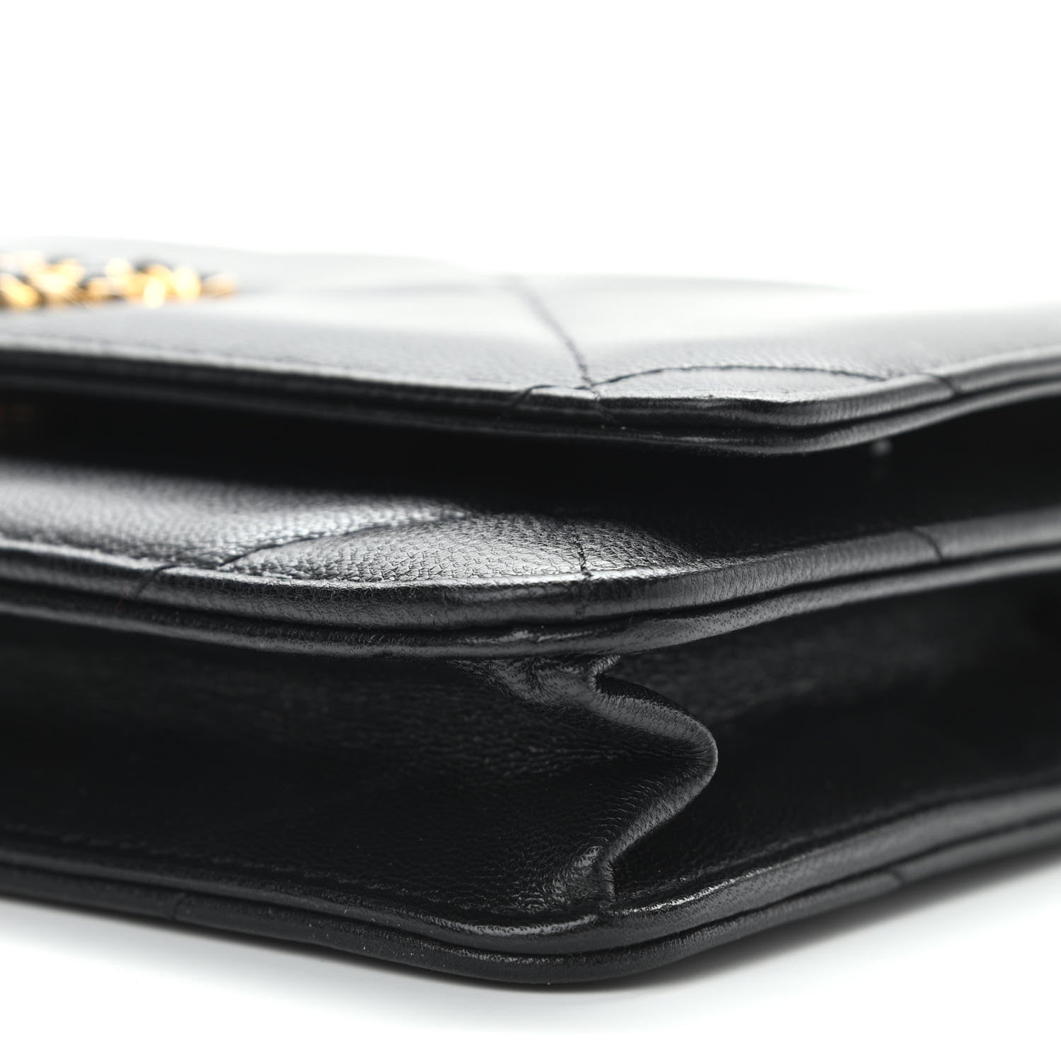 Chanel Lambskin Quilted Chanel 19 Wallet On Chain WOC Black 11 of 15