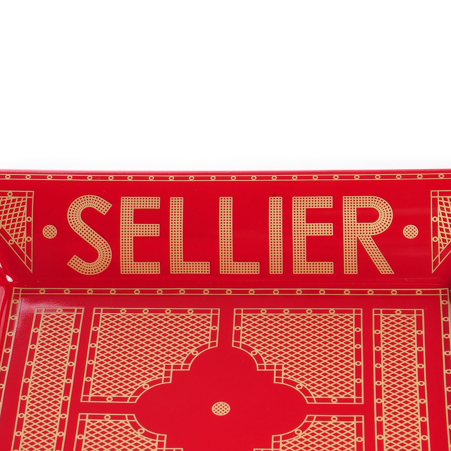 Porcelain Sellier Change Tray Rouge Or