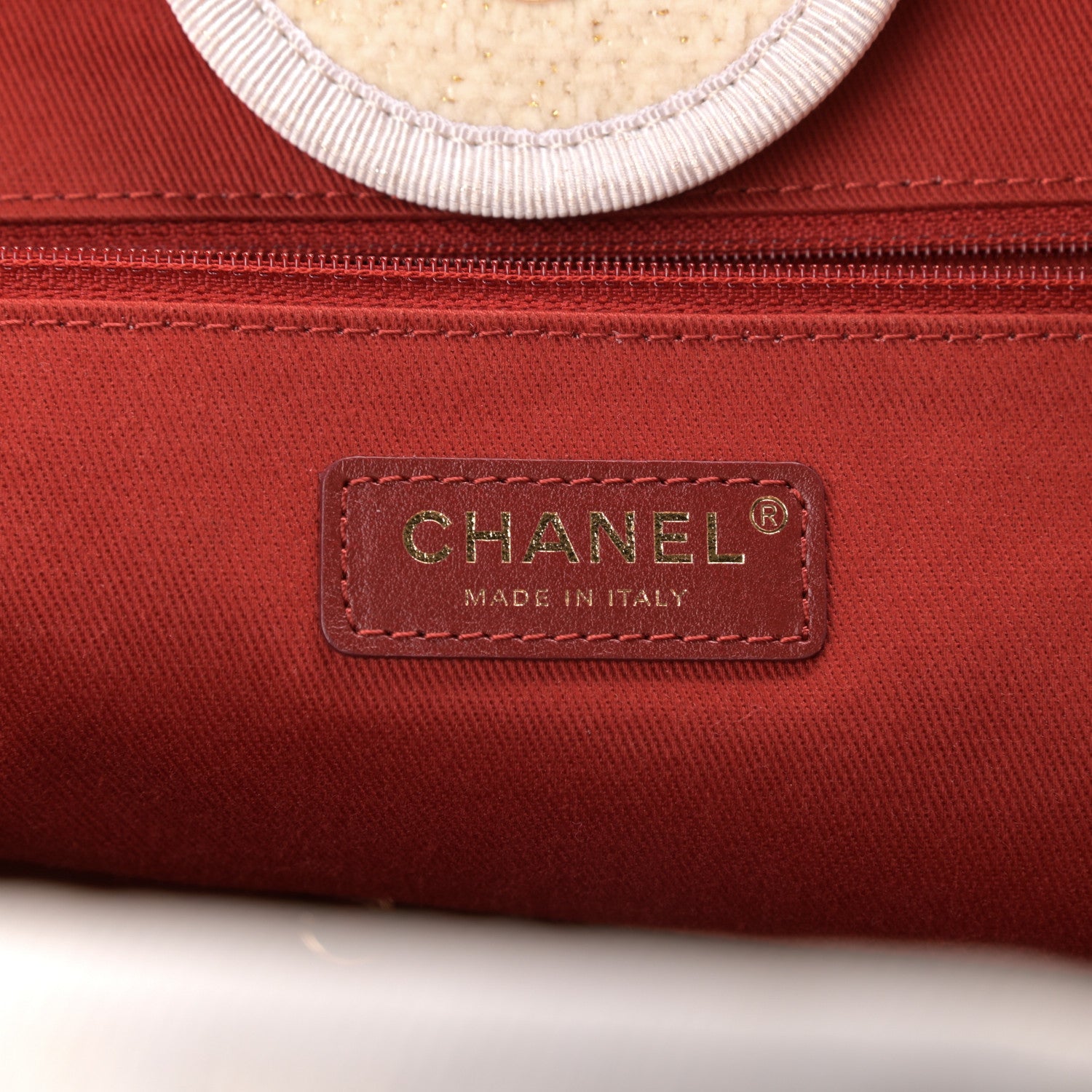 Chanel Lurex Boucle Medium Deauville Tote White 6 of 10