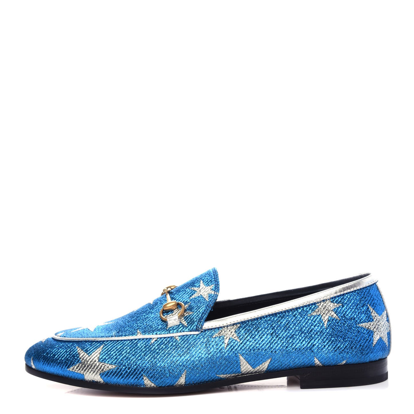 Lurex Calfskin Starry Sky Womens Jordaan Loafers 39 Bluette Silver