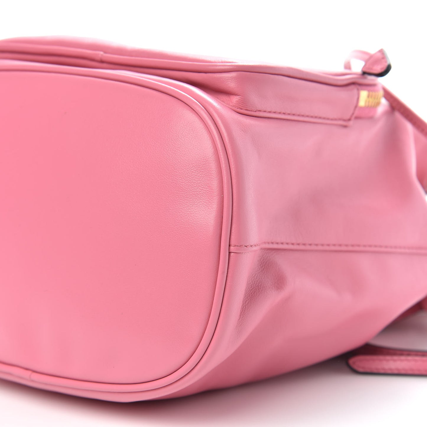 Soft Calfskin Saffiano Mini Bucket Crossbody Bag Peonia