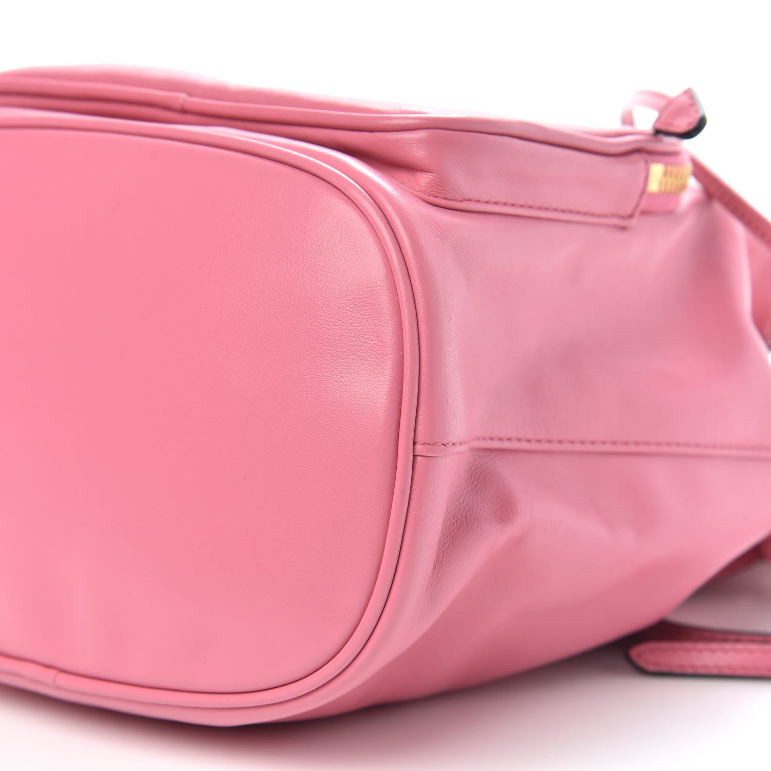 Prada Soft Calfskin Saffiano Mini Bucket Crossbody Bag Peonia 8 of 8