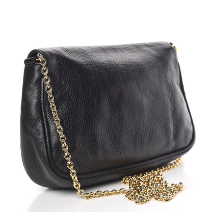 Fendi Vitello Flamingo Fendista Pouchette Crossbody Black 3 of 10