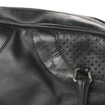 Prada Vitello Drive Perforated Bowling Bag Black 16 of 17