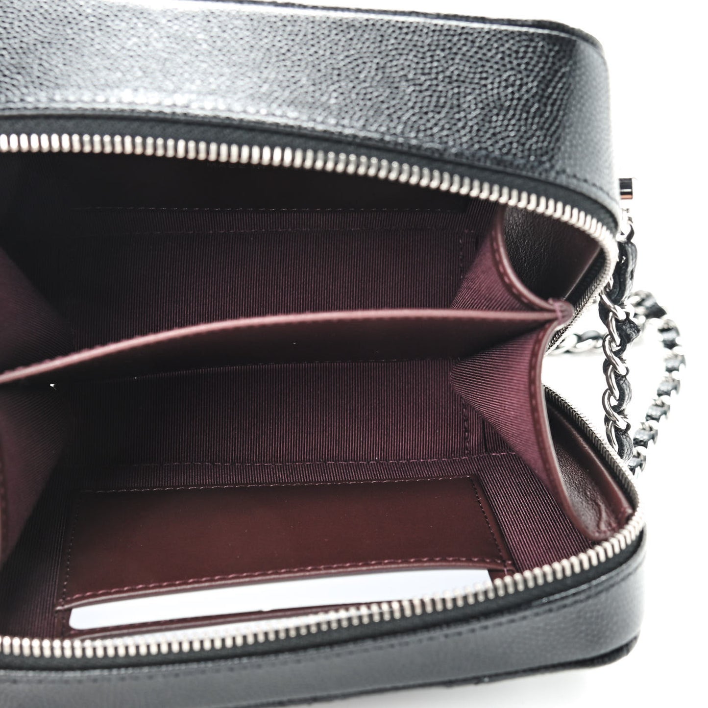 Caviar Quilted Camera Bag Black