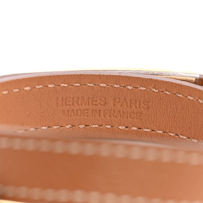 Hermes Epsom Rivale Double Tour Bracelet T3 Gold 4 of 6