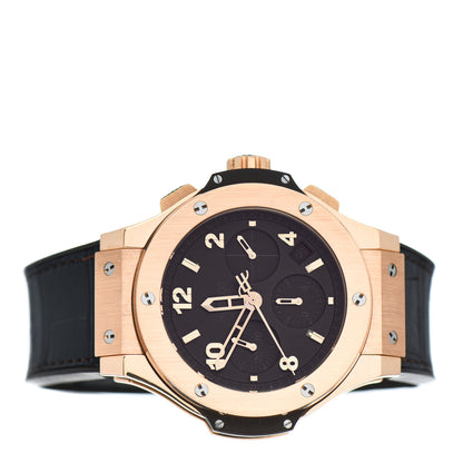 Hublot 18K Rose Gold Alligator 41mm Big Bang Automatic Watch Brown 341.PC.5490.LR 2 of 4