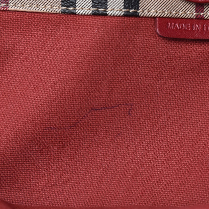 Burberry Haymarket Check Small Canterbury Tote Military Red 8 of 15