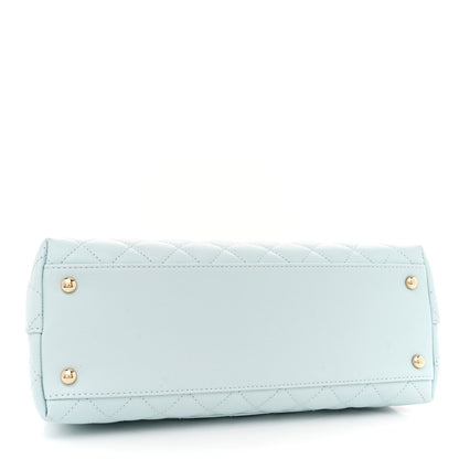 Chanel Caviar Quilted Small Coco Handle Flap Light Blue 4 of 12