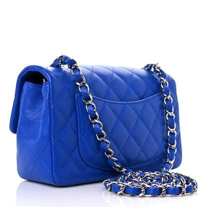 Chanel Lambskin Quilted Mini Rectangular Flap Royal Blue 3 of 14