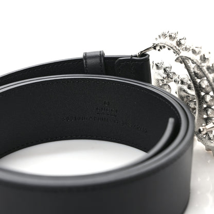 Gucci Calfskin Crystal Double G 40mm Belt 90/36 Black 3 of 4