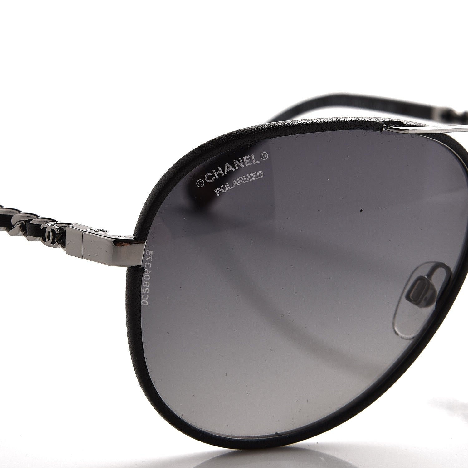 Chanel Lambskin Aviator Chain Sunglasses 4194-Q Black 8 of 10
