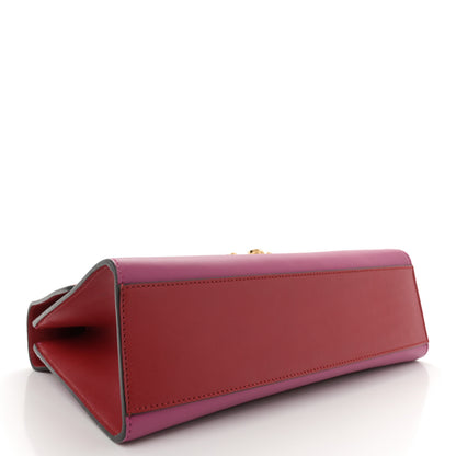 Gucci Moon Calfskin Bi-Color Medium Padlock Shoulder Bag New Rosette Hibiscus Red 4 of 13