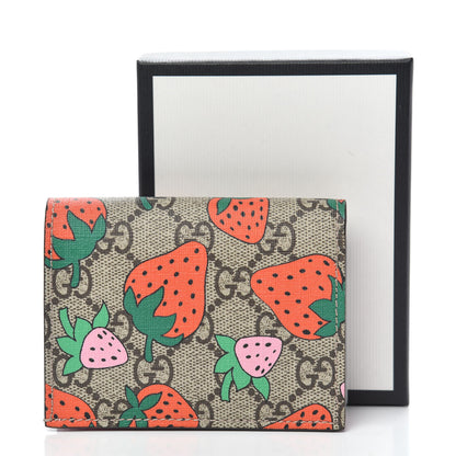 Gucci GG Supreme Monogram Strawberry Card Case 8 of 8