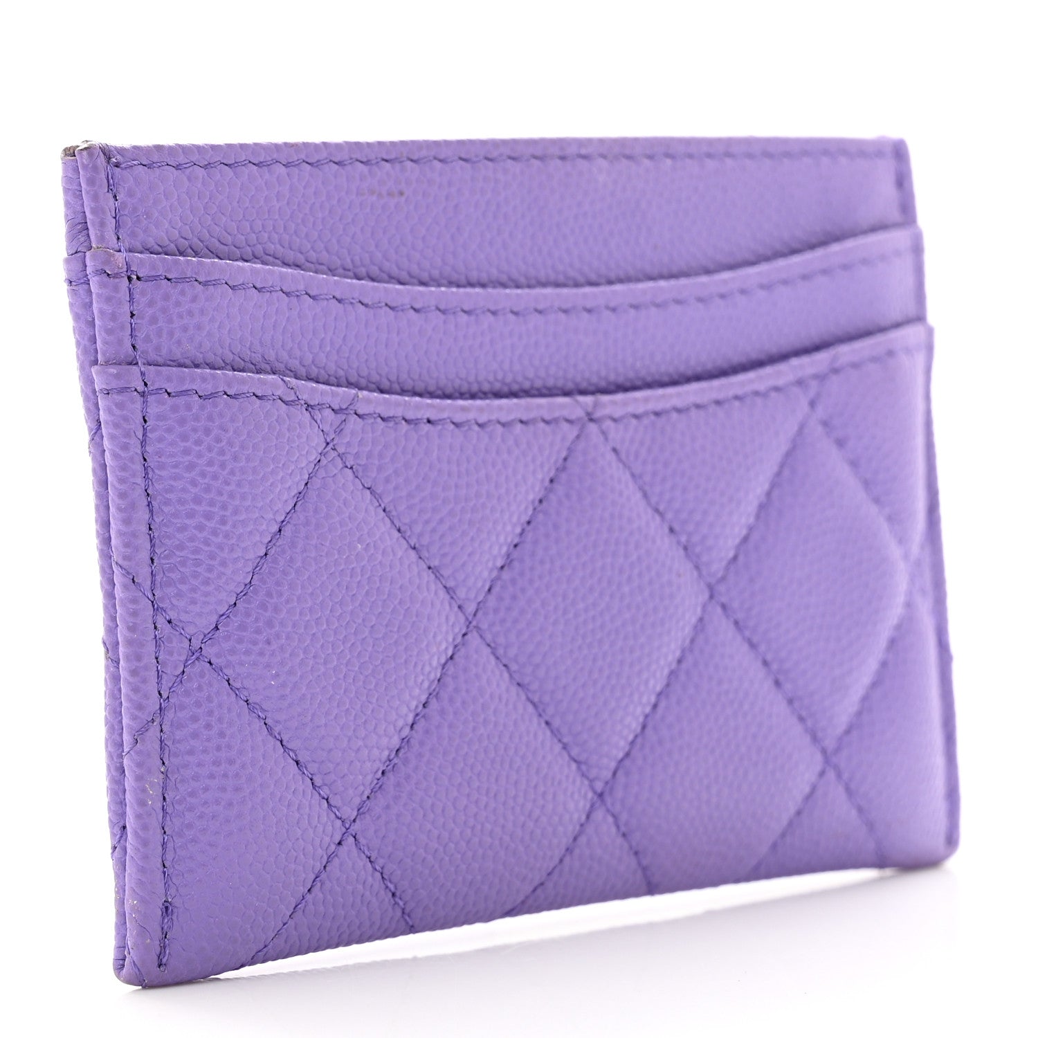 Chanel Caviar Quilted Wallet Purple 3 of 9