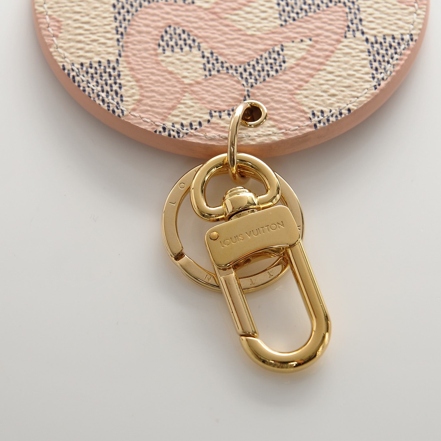 Louis Vuitton Damier Azur Tahitienne Bag Charm Key Ring 4 of 5