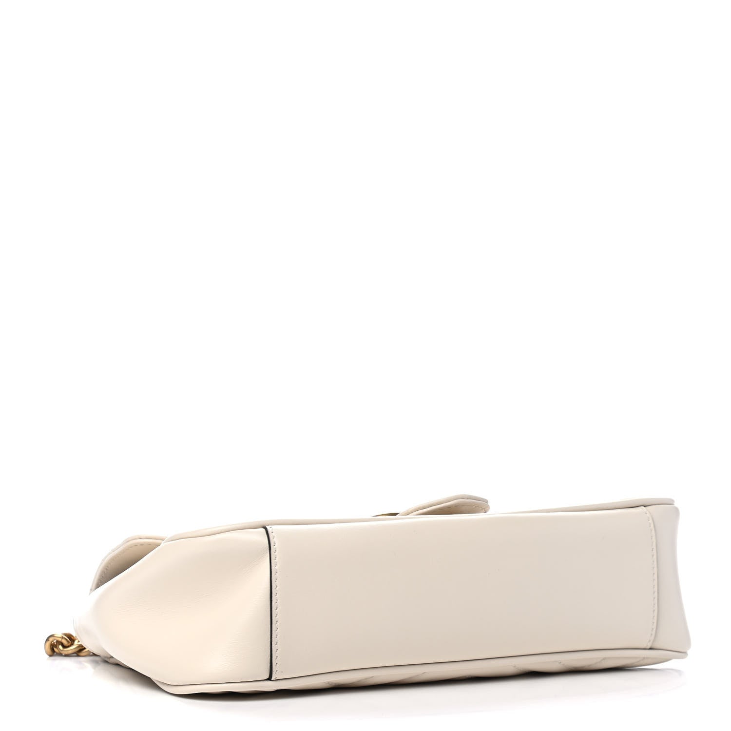Gucci Calfskin Matelasse Small GG Marmont Shoulder Bag White 3 of 4