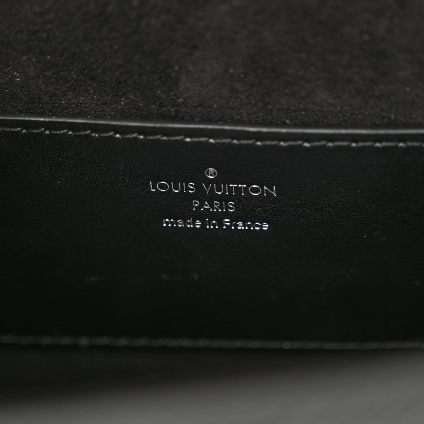 Epi Monogram Tape Twist Shoulder Bag MM Black White Orange