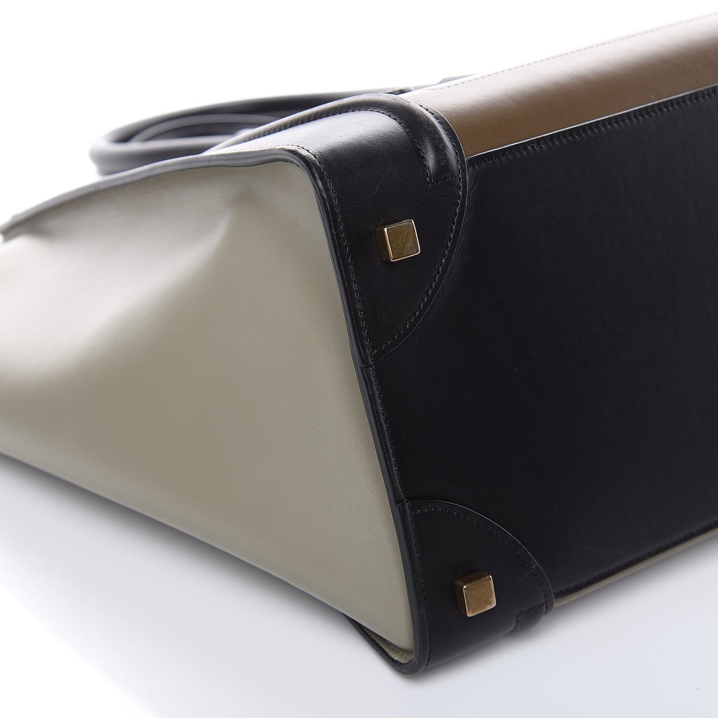 Satin Calfskin Mini Tri-Color Luggage Dark Grey