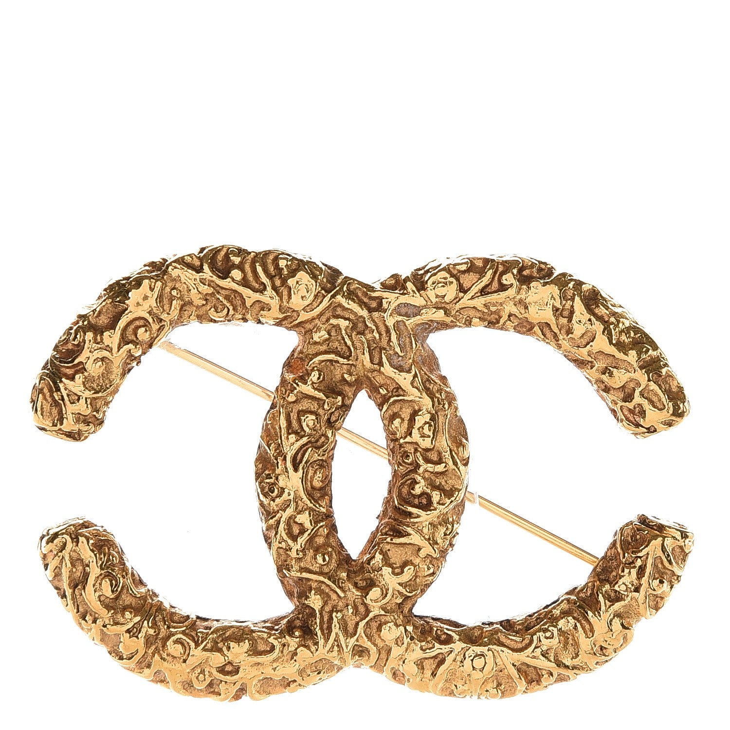 Chanel CC Small Brooch Gold 1 of 4