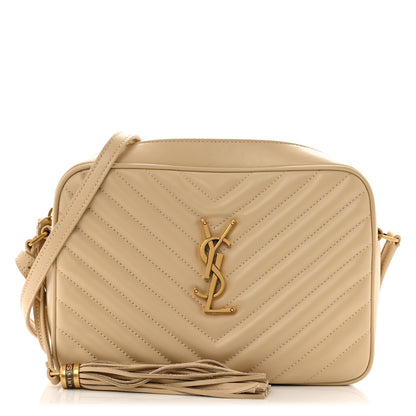 Saint Laurent Calfskin Matelasse Monogram Lou Camera Bag Nude Powder 1 of 13
